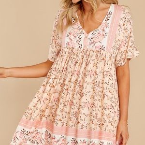 “the first one” / red dress boutique pink dress